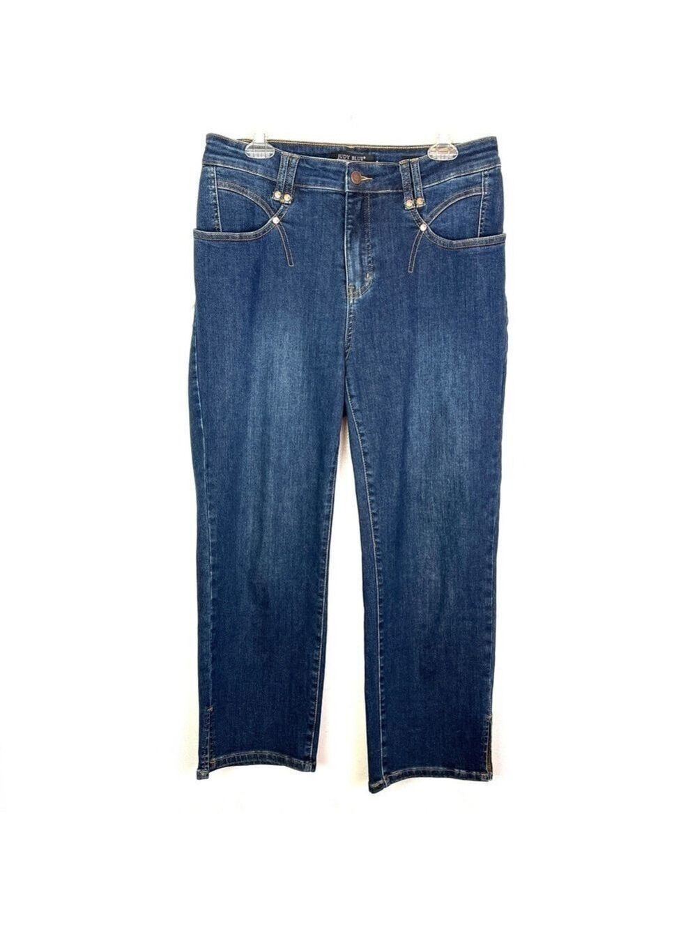 SALE! Judy Blue High Rise Straight Leg Cropped Denim size 31 - Picture 5 of 11